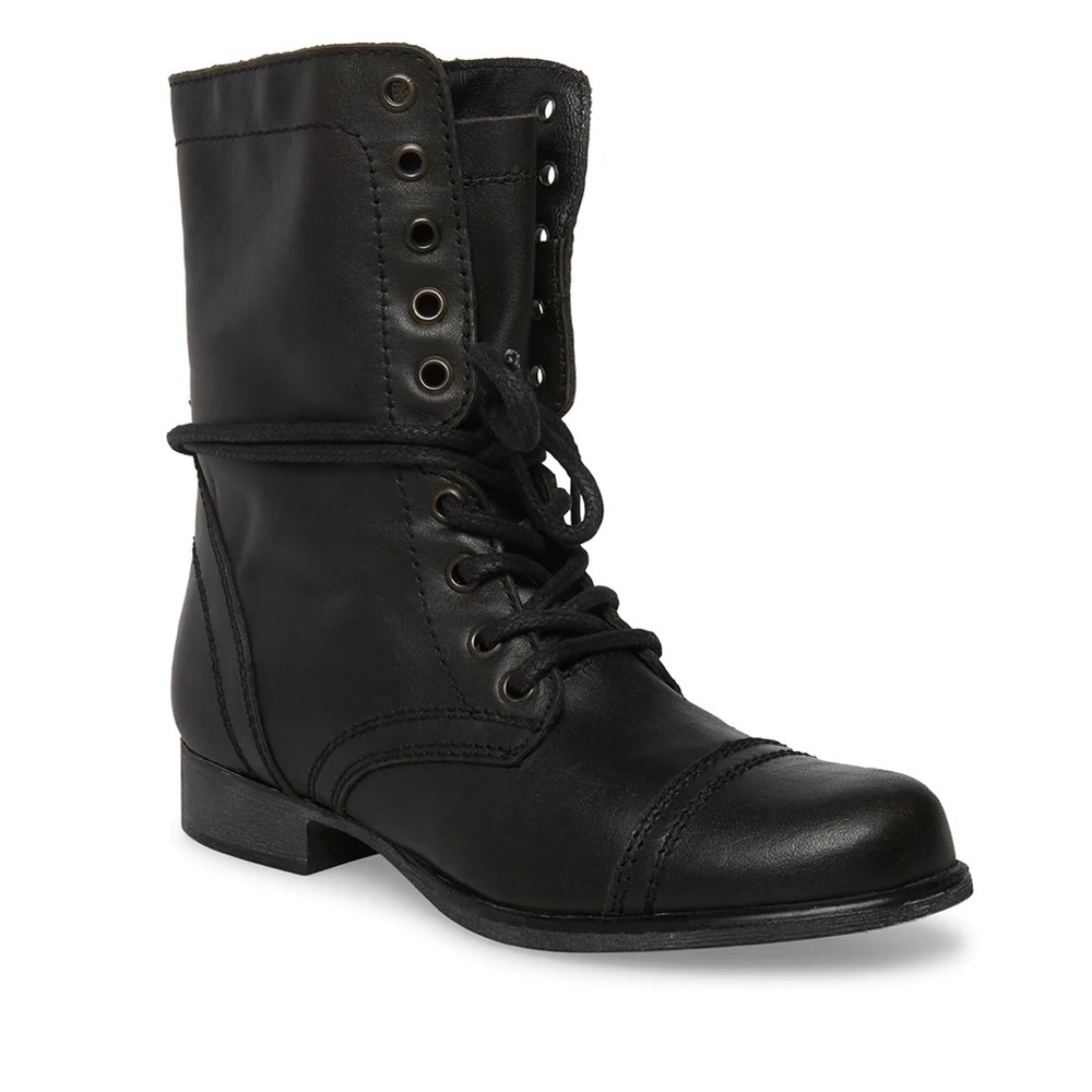 STEVE MADDEN ‘Troopa’ Leather Combat Boots Women’s Size 9.5